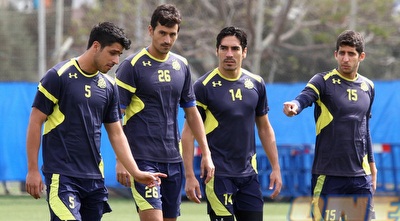 דור מיכה, יואב זיו, אבי סטרול וריף פרץ באימון (שי לוי)