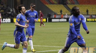 מוזס חוגג את השני של צ´לסי (רויטרס)