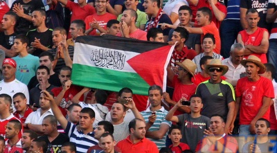 דגל הרשות הפלסטינית בסכנין (עמית מצפה)