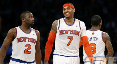 כרמלו ופלטון חוגגים (רויטרס)