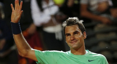 פדרר חוגג עליה לגמר ברומא (רויטרס)