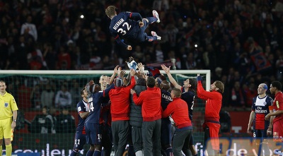 דייויד בקהאם באוויר. ככה מסיימים קריירה (רויטרס)