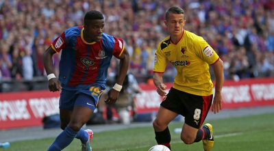 זאהה במשחקו האחרון בקריסטל פאלאס מול הוג (רויטרס)