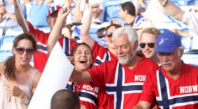 אוהדי נורבגיה. גם הם הגיעו (חגי ניזרי)
