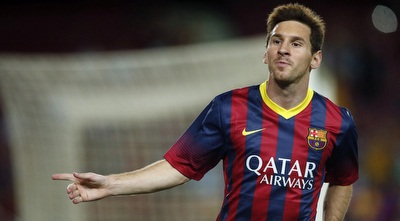 מסי חוגג מול סאנטוס (רויטרס) מסי חוגג מול סאנטוס (רויטרס)