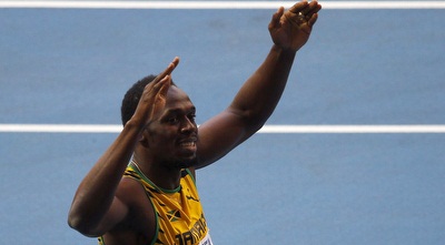 בולט חוגג. בקרוב הסוף? (רויטרס) בולט חוגג. בקרוב הסוף? (רויטרס)