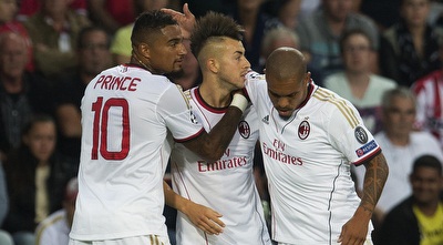 שחקני מילאן חוגגים (רויטרס)