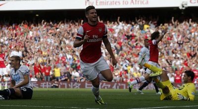 אוליבייה ג´ירו חוגג (רויטרס)