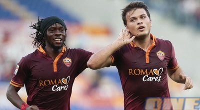 לאייץ´ חוגג עם ג´רביניו (רויטרס)