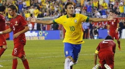 ניימאר חוגג מול פורטוגל (רויטרס)