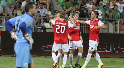 שחקני אלקמאר חוגגים, שאראנוב מאוכזב (עמית מצפה)