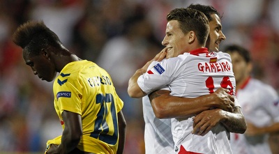 גאמיירו חוגג בסביליה (רויטרס) גאמיירו חוגג בסביליה (רויטרס)