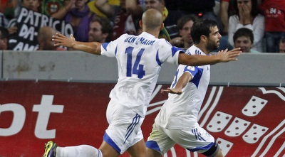 בן בסט ובן חיים חוגגים (רויטרס)