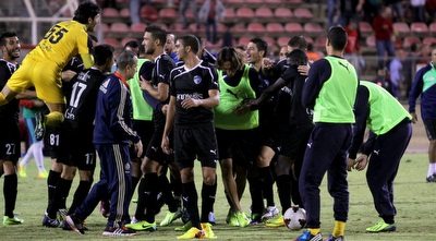 שחקני ק&qout;ש חוגגים (יניב גונן) שחקני ק&qout;ש חוגגים (יניב גונן)