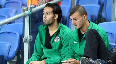 אלעד גבאי עם אייל גולסה. בחיפה יבקשו סליחה? (שי לוי) אלעד גבאי עם אייל גולסה. בחיפה יבקשו סליחה? (שי לוי)