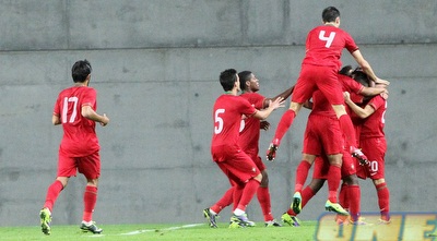 שחקני נבחרת פורטוגל חוגגים (חגי ניזרי)