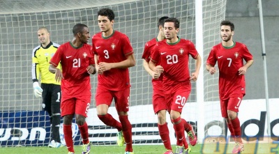 שחקני נבחרת פורטוגל חוגגים (חגי ניזרי)