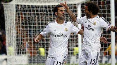 ארבלואה ומרסלו חוגגים (רויטרס)