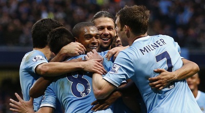 שחקני סיטי חוגגים (רויטרס)