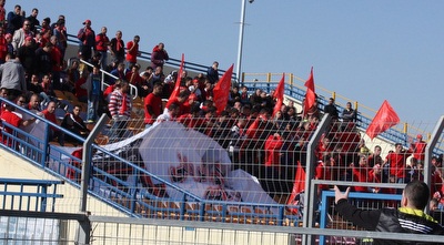 אוהדי כפר קאסם היום בקרית גת (עדי טרובק)