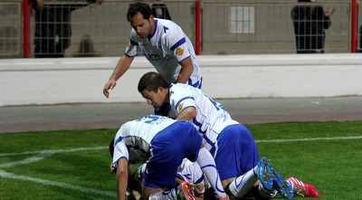 שחקני לוד חוגגים (רדאד ג´בארה)