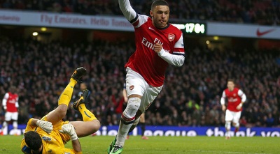 ורץ לחגוג את שערו הראשון העונה (רויטרס)