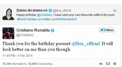 העקיצה של זלאטן והתגובה של רונאלדו (רויטרס)