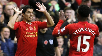 סוארס וסטארידג´ חוגגים (רויטרס)