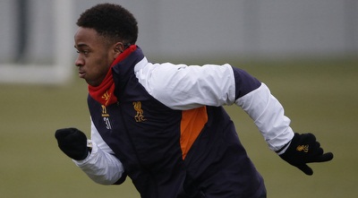 ראחים סטרלינג באימון לקראת המפגש המסקרן (רויטרס)