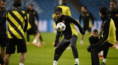 ניימאר באימון ברצלונה (רויטרס)