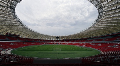 אצטדיון ביירה ריו. טירוף כרטיסים לקראת תחילת המשחקים (רויטרס)