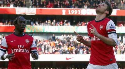 אוליבייה ג´ירו חוגג (רויטרס)