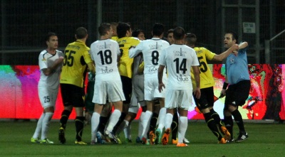 שחקני ק&qout;ש ובית&qout;ר במהומה (עמית מצפה)