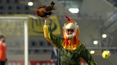 הקמע מציג את התרנגול (רדאד ג´בארה) הקמע מציג את התרנגול (רדאד ג´בארה)