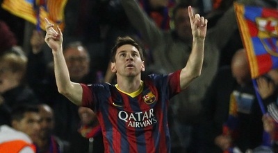 מסי חוגג. מספר 1 בברצלונה בכל הזמנים (רויטרס)