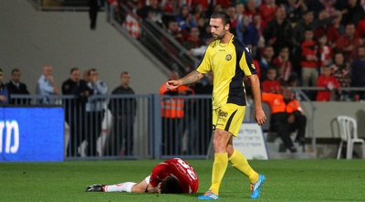 ראדה פריצה לאחר הפגיעה בבראיין גרזיץ´ (שי לוי)