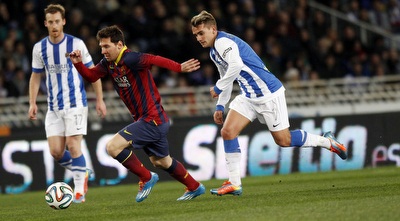 גריזמן רודף אחרי מסי (רויטרס)