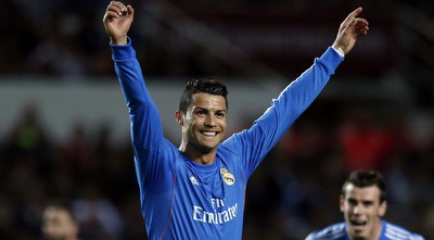 רונאלדו חוגג את שער ההיתרון (רויטרס)