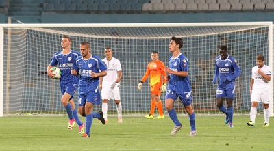 שחקני רמה&qout;ש מחדשים במהרה את המשחק אחרי השער (רדאד ג´בארה)