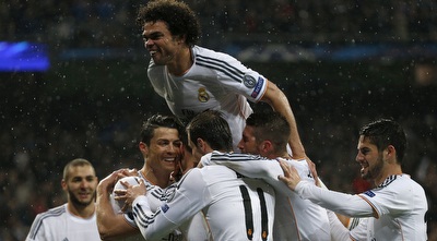 שחקני ריאל מדריד חוגגים (רויטרס)