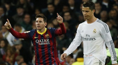 רונאלדו ומסי. ידו של הפורטוגלי תהיה הפעם על העליונה? (רויטרס)