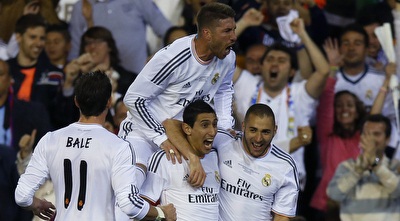 שחקני ריאל מדריד חוגגים (רויטרס)