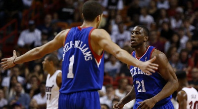 שחקני פידלפיה חוגגים על מיאמי (רויטרס) שחקני פידלפיה חוגגים על מיאמי (רויטרס)