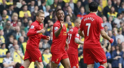 ראחים סטרלינג חוגג (רויטרס)