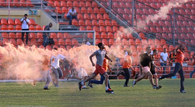 אוהדי בנייהודה באימון (רדאד ג´בארה) אוהדי בנייהודה באימון (רדאד ג´בארה)