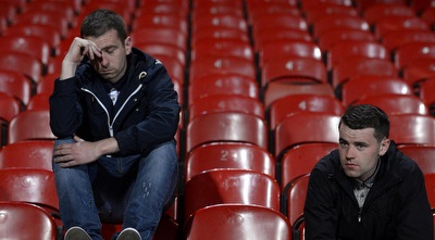 אוהדי ליברפול מאוכזבים בסיום (רויטרס)