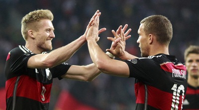 שורלה ופודולסקי חוגגים (רויטרס)