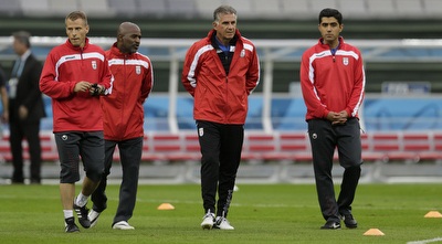 קרלוס קירוש באימון של נבחרת איראן (רויטרס)