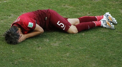 פאביו קואנטראו על הדשא מול גרמניה (רויטרס)