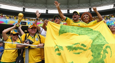 אוהדי ברזיל ביציע (GettyImages)